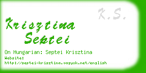 krisztina septei business card